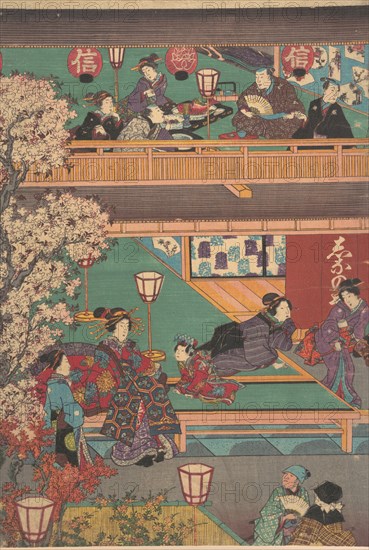 Early Evening in Yoshiwara Inn, 19th century.