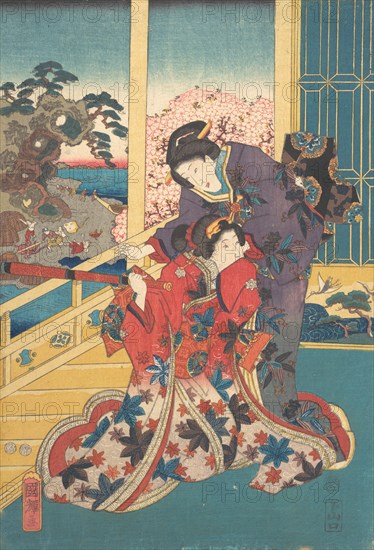 Flower of Akashi (Akashi no hana), 1853.