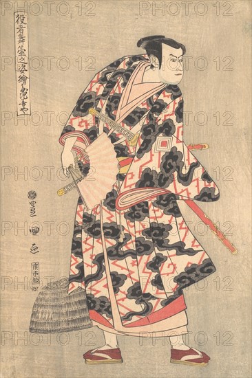 The Actor Ichikawa Yaozo III in the Role of Fuwa Banzaemon from the Play "Ukiyozuka hiyoku no inazuma", 1774.
