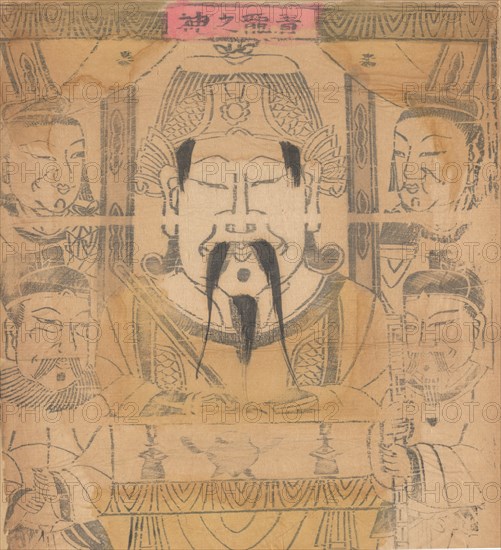 One hundred thirty-five woodblock prints including New Year's pictures (nianhua), door gods, historical figures and Taoist deities, 19th-20th century.