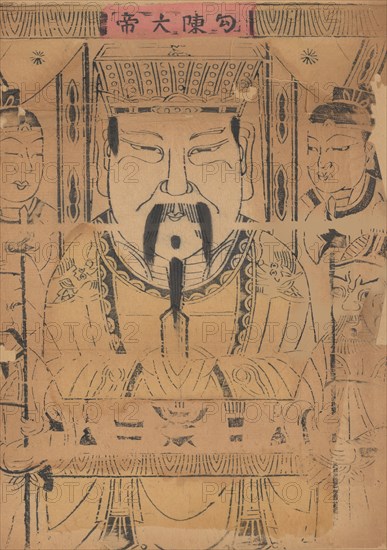 One hundred thirty-five woodblock prints including New Year's pictures (nianhua), door gods, historical figures and Taoist deities, 19th-20th century.