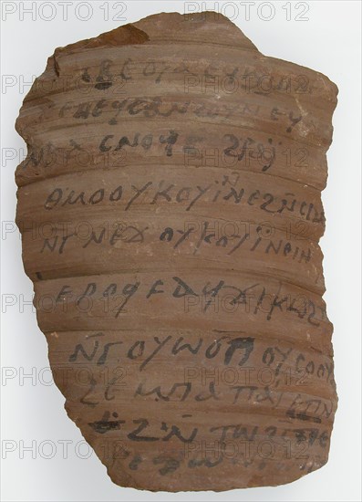 Ostrakon with Medical Recipes, Coptic, 580-640.