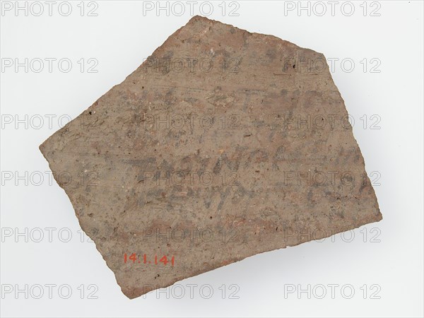 Ostrakon with a Letter from Christodorus (?) to Psan, Coptic, 600.