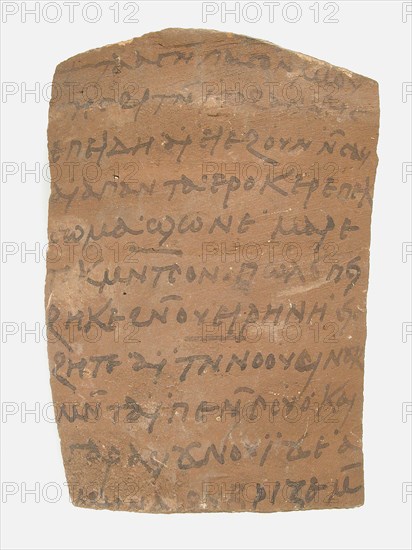 Ostrakon with a Letter from John to Moses, Coptic, 600.
