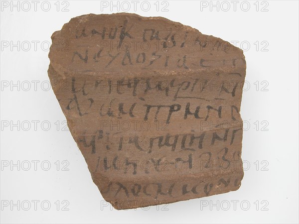 Ostrakon with a Letter from Sabinus to Paham, Coptic, 580-640.