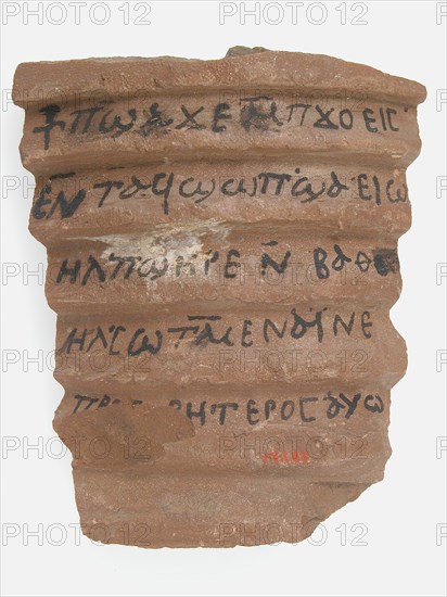 Ostrakon with Biblical Text, Coptic, 600.