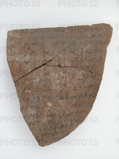 Ostrakon with a Letter from Pesenthius to Epiphanius, Coptic, 600.
