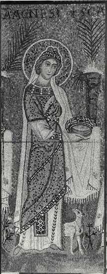 Saint Agnes, Byzantine, early 20th century (original dated 6th century).