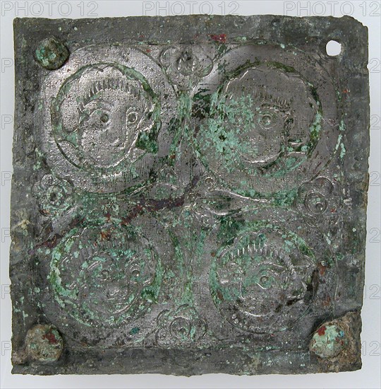 Tinned-Copper Plaque with a Personification, Byzantine, 350-400.