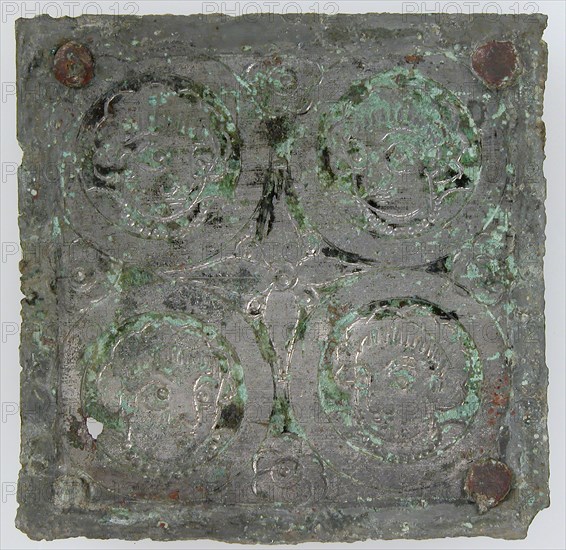 Tinned-Copper Plaque with a Personification, Byzantine, 350-400.