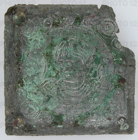 Tinned-Copper Plaque with a Personification, Byzantine, 350-400.