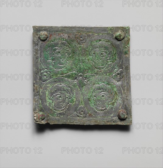 Tinned-Copper Plaque with a Personification, Byzantine, 350-400.