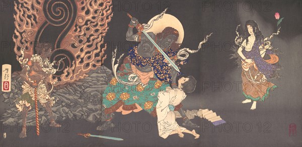 Fudo Myoo Threatening a Novice, 1885.