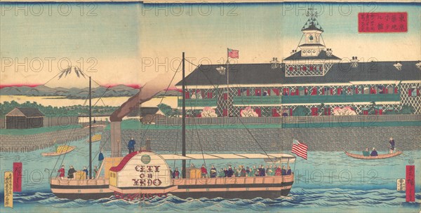 The Tsukiji Hotel in Tokyo (Tokyo Tsukiji hoteru kan), 5th month, 1870.