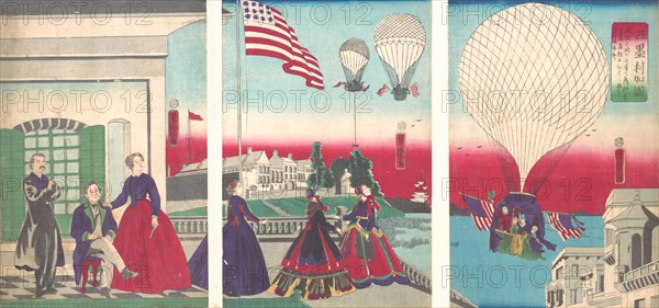 American Balloon Ascension (Amerikakoku), 1867.