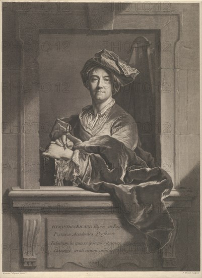 Portrait of Hyacinthe Rigaud, 1721.