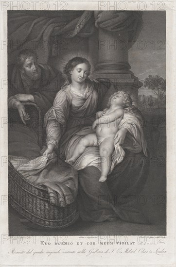 The Holy Family, with the Christ child asleep in the Virgin's lap, ca. 1778-86.