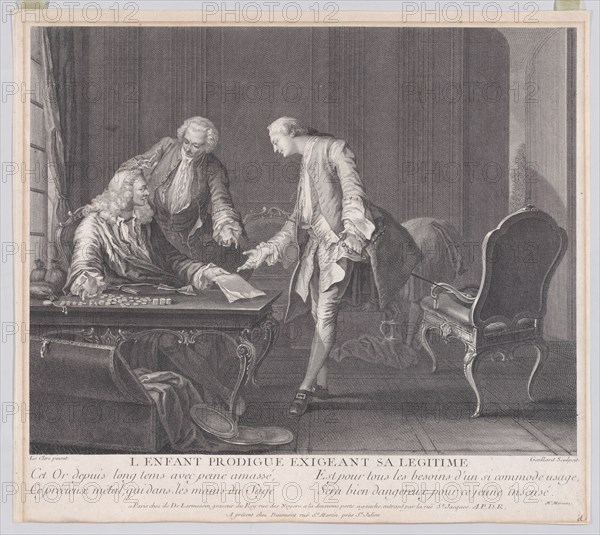 The Prodigal Son Demanding his Inheritance, ca. 1751.