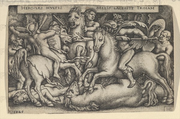 Hercules Fighting Against the Trojans, from The Labors of Hercules, 1545.