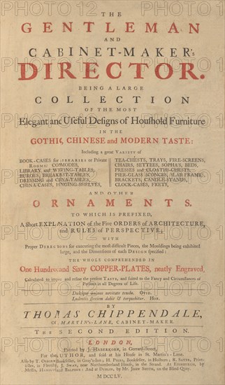 Gentleman and Cabinet-Maker's Director, 1755.