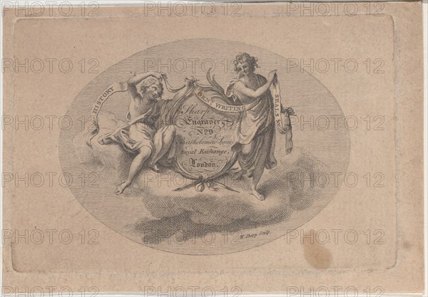 Trade Card for William Sharp, Engraver, 19th century.