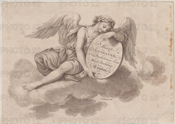 Trade Card for William Sharp, Engraver, 18th century.