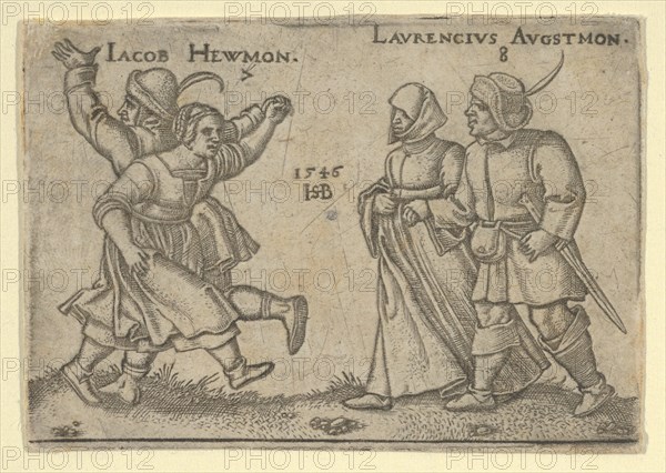 Copy of July and August, from The Peasants' Feast or the Twelve Months, after 1547. [Iacob Hewmon 7 / Laurencius Augustmon 8].