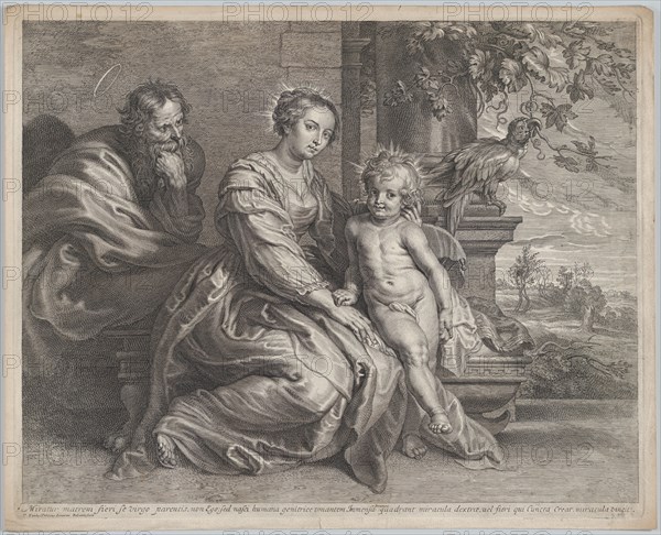 The Holy Family with a parrot, ca. 1625-59.