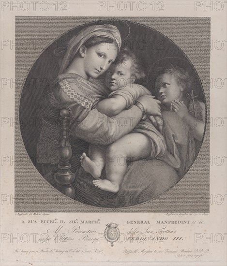 Madonna of the chair (Madonna della Seggiola), 1793.