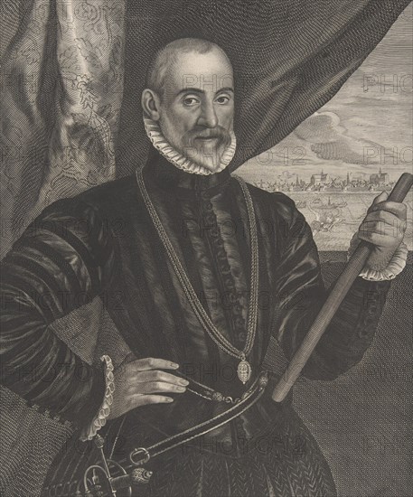 Francisco Valdes, Spanish Commander, from the series Quatuor Personae..., 1649.