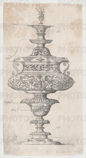 Covered Goblet With Owl,.n.d.