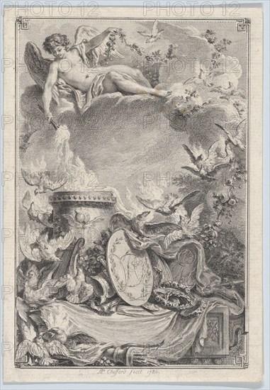 Pièce commémorative d'un mariage, 1780.