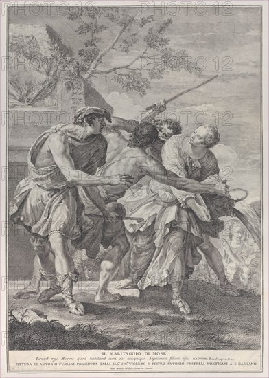 Moses defending the daughters of Jethro, 1732-50.