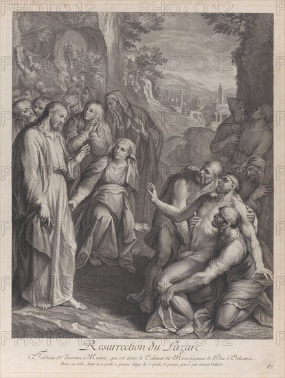 The Raising of Lazarus, with Christ standing at left, ca. 1729.