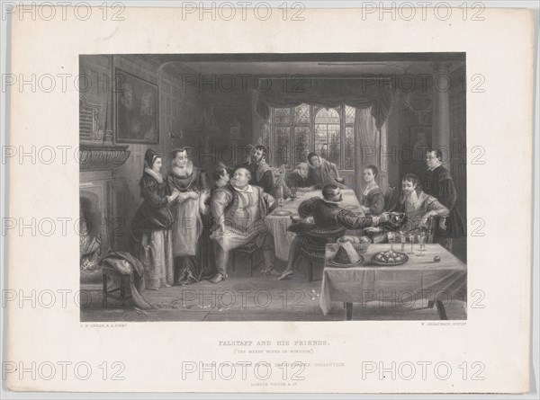 Falstaff and His Friends, "The Merry Wives of Windsor" (from "The Art Journal"), May 1868.