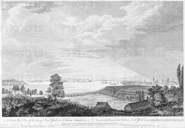 A South West View of the City of New York, in North America, ca. 1768.