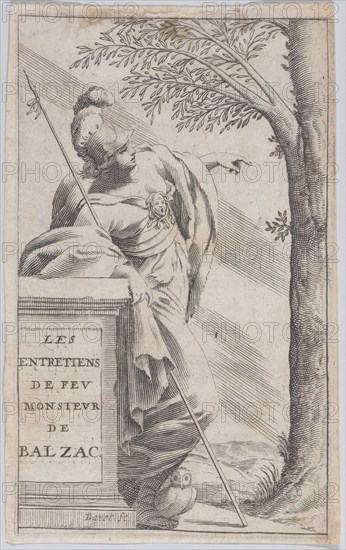Frontispiece, from "Interviews with the Late Mr. Balzac" (Les Entretiens de Feu Monsieur de Balzac), 1660.