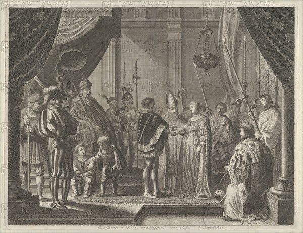 Plate 7: The Marriage of Francisco I de Medici and Johanna of Austria, from Caspar Barlaeus, "Medicea Hospes", 1638.