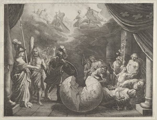 Plate 11: Allegory on the Discord in France, from Caspar Barlaeus, "Medicea Hospes", 1638.