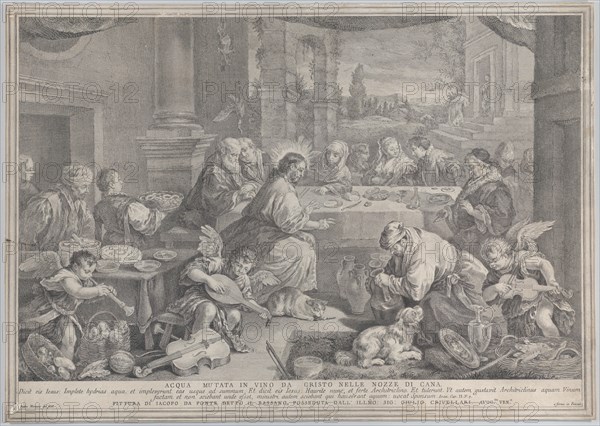 Christ turning turning water into wine at the wedding at Cana, 1743-63.