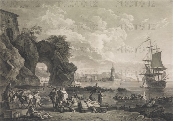 Vue de Pausilype Près de Naples, 1785. [Posillipo near Naples].