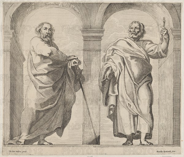 Saints Peter and Paul in a vestibule, ca. 1630-80.