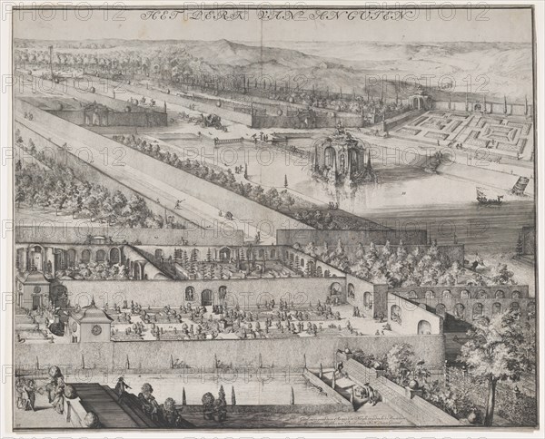 Detail of the Park at Enghien (right half), 1685.