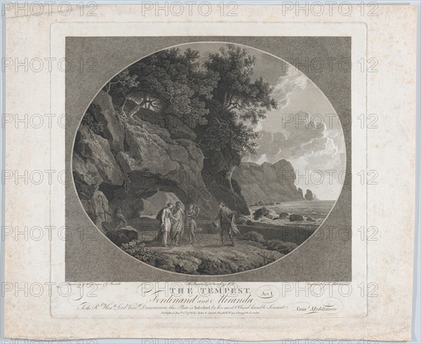 The Tempest, Act I: Ferdinand and Miranda, 1788.