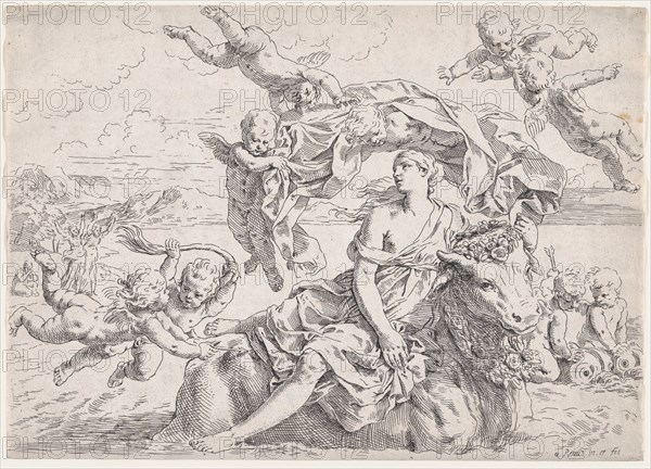 The Rape of Europa, after Reni, ca. 1636.