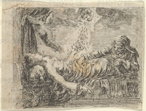 Jupiter and Danaë, from 'Game of Mythology' (Jeu de la Mythologie), 1644.