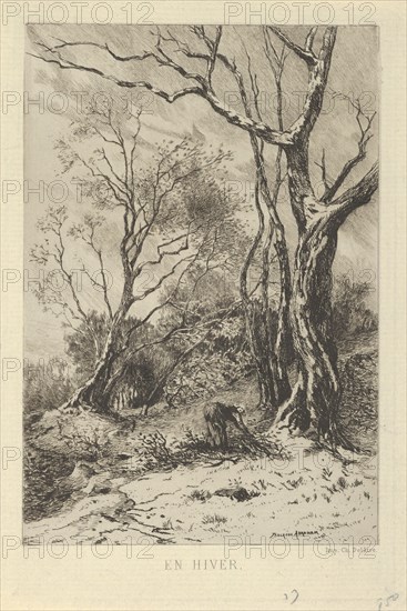 En Hiver., 19th century.