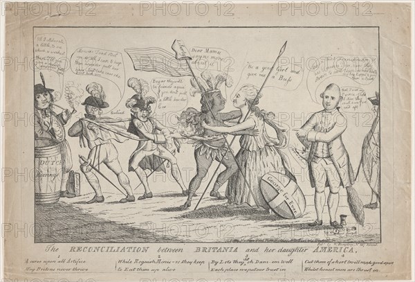 The Reconciliation Between Britannia and Her Daughter America, May 11, 1782.