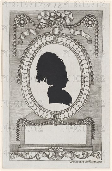 Silhouette of Gräfin Enzenberg, Stiftsfräulein, 1784-1834.