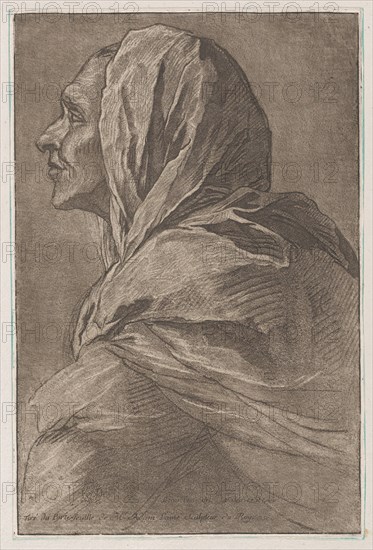 Head of a woman, ca. 1758.